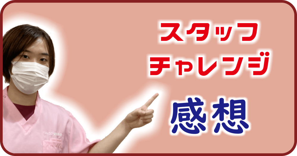 スタッフチャレンジ（鼻炎対応）３日間を終えての感想